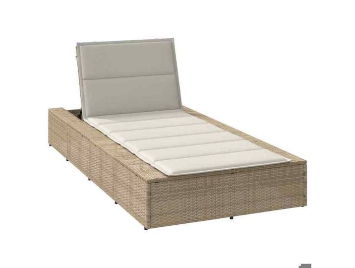 Remise Transat avec coussin flottant - JMS - Bain de soleil beige - Résine tressée MAIOSN2025 2379809