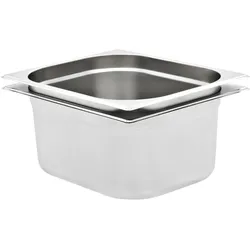 Helloshop26 - 2er-Set stapelbare Gastronorm-Behälter 325 x 265 x 150 mm moderne praktische Küche aus silbernem Edelstahl 02_0045987