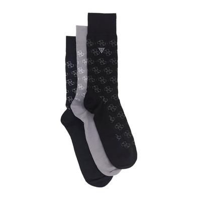 Socken GUESS "SOCKS 3PACK", Damen, Gr. 43-46, 4g allover jacquard, Baumwollmischung, elastisch, Socken Socken, mit 4G-Logojacquard
