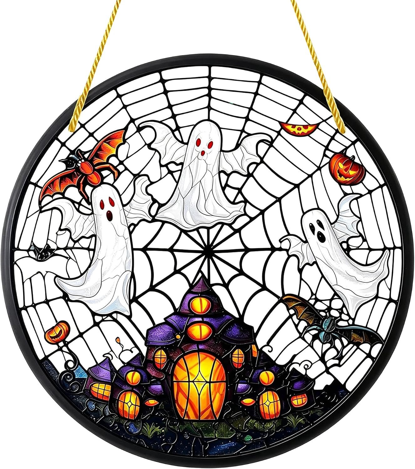 Halloween spook raamdecoratie van acryl, 20 cm