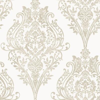 Tempaper Estate Damask Unpasted Wallpaper Charcoal