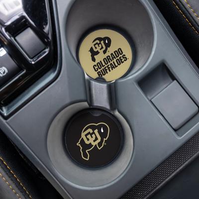 Evergreen University of Colorado 4-Piece Ceramic Car Coaster Set