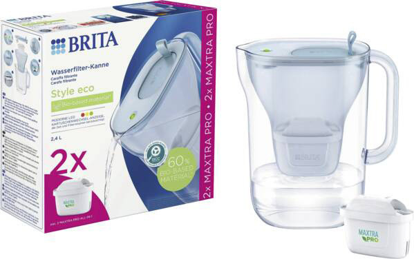 Brita Style waterfilterkan ijsblauw inclusief 2 MAXTRA PRO filters