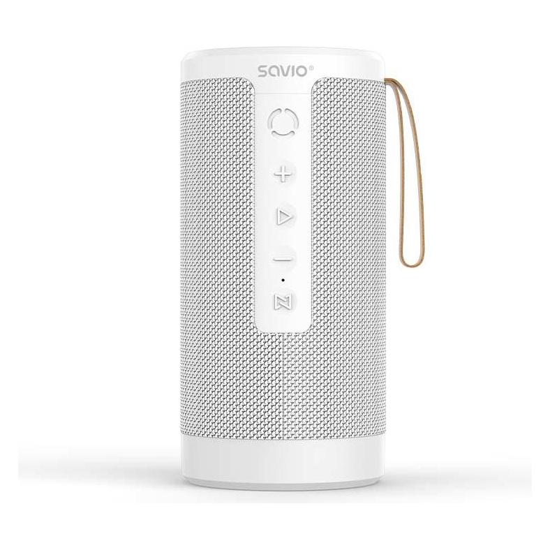 Savio BS-032 Głośnik Bluetooth STEREO, 2x5W biały, AUX, SD, TWS (8.50 h) (SAVIO BS-032)
