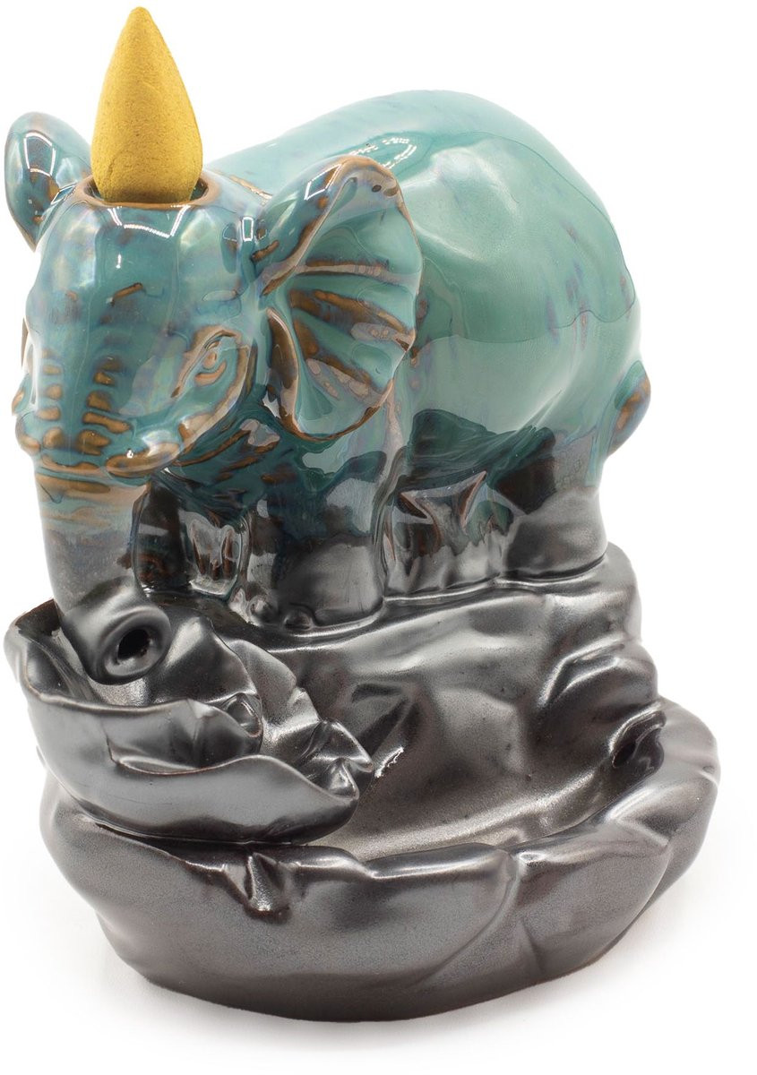 AW Gifts Wierookbrander met terugstroomeffect - Olifant bij het zwembad