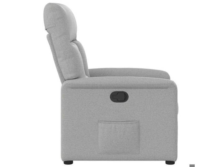 Confortable Fauteuil inclinable Chaise-sofa pour relax gris nuage tissu__27451