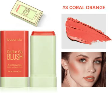 Inspire Essentials RadiantGlow Waterproof Blush Stick Cream Rouge For Natural Brightening orange