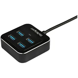 StarTech USB-C Hub (USB-C, 4 Ports), Dockingstation + USB Hub, Schwarz