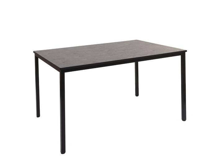 SCHREIBTISCH PETRILA eckig Eiche Schwarzbraun Dekor