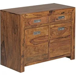 FineBuy, Kommode + Sideboard, Sideboard Braun (90 x 40 x 70 cm)
