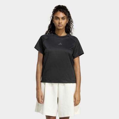 T-Shirt ADIDAS SPORTSWEAR "SOFT LUXUS", Damen, Gr. XL, schwarz, Obermaterial: 100% Baumwolle, Rundhals, Shirts T-Shirt