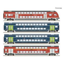 Roco 6210250 H0 4-tlg. Set: Doppelstockwagen (DCC) Wagenset mit vier Doppelstockwagen der Deutschen Bahn