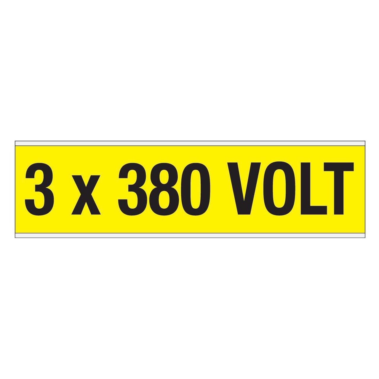 Brady Kennzeichnungen für Leitungen und Stromspannung, 380 Volt (VOLTAGE MARKERS CV 3X380V A)