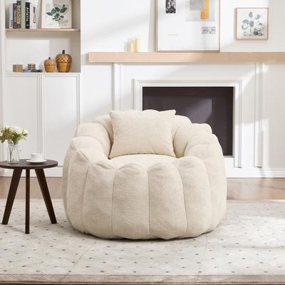 Bean Bag Chair for Adults, Floral Shaped Bean Bag Single Sofa, Ultra Soft Faux Fur Floor Sofa