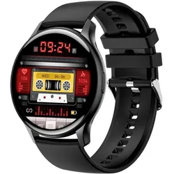 Rubicon Smartwatch RNCF11 Czarny (46 mm, ohne SIM), Smartwatch