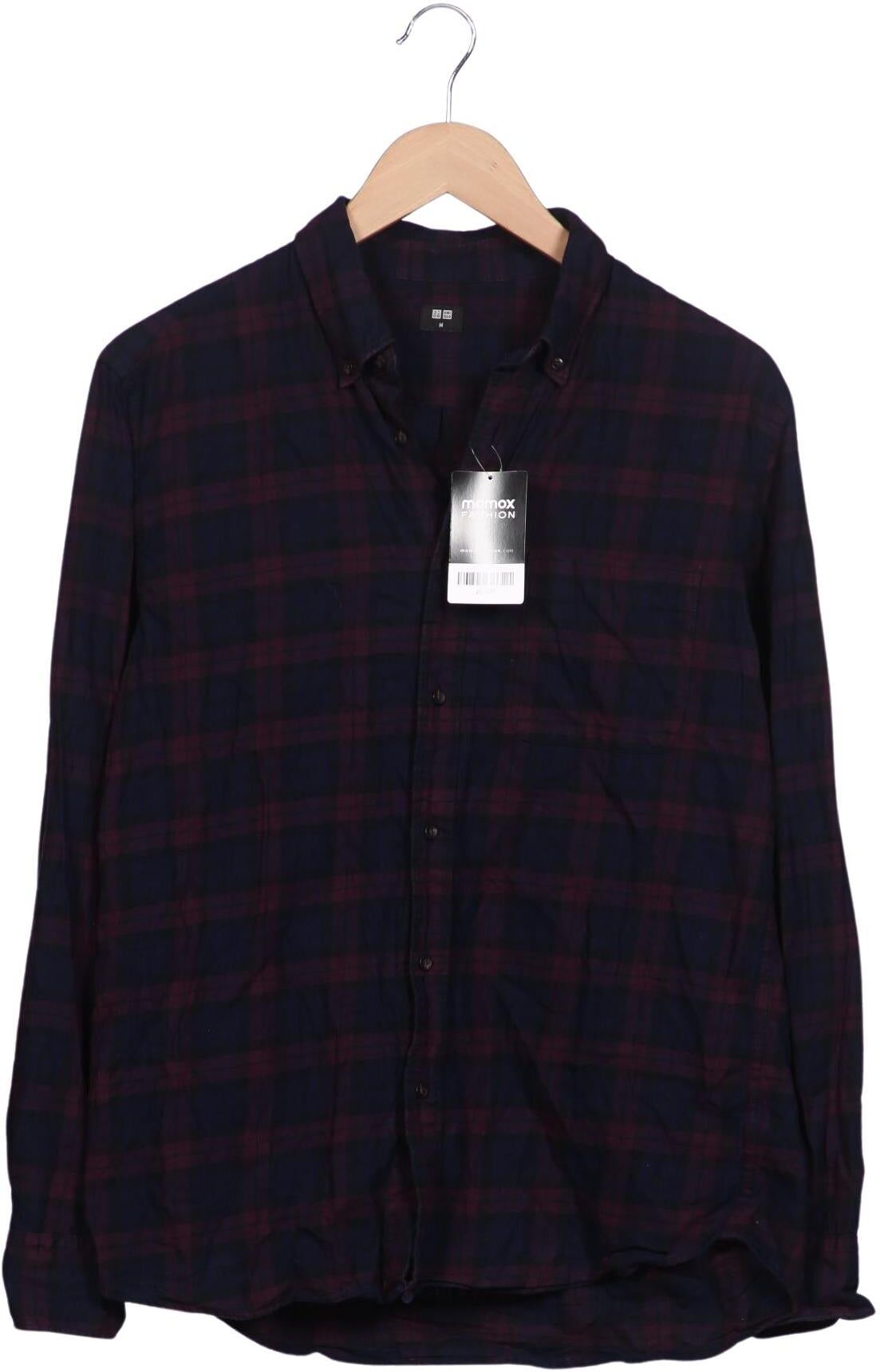 uniqlo Herren Hemd, Marineblau, Gr. M, Baumwolle - Second Hand