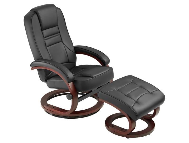 TV Fernsehsessel mit Hocker Modell 2 - schwarz/braun