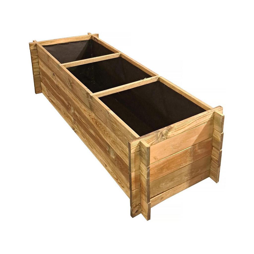 Habitat Garten Hochbeet/Gemüsebeet, Hellbraun, Holz, 60x41x140 cm, Gartenzubehör, Gartenpflege