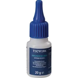 Tecwerk Sekundenkleber extrem schnell 20g farblos Flasche