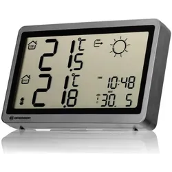 Bresser MeteoTemp HZ Funkwetterstation, Wetterstation, Schwarz