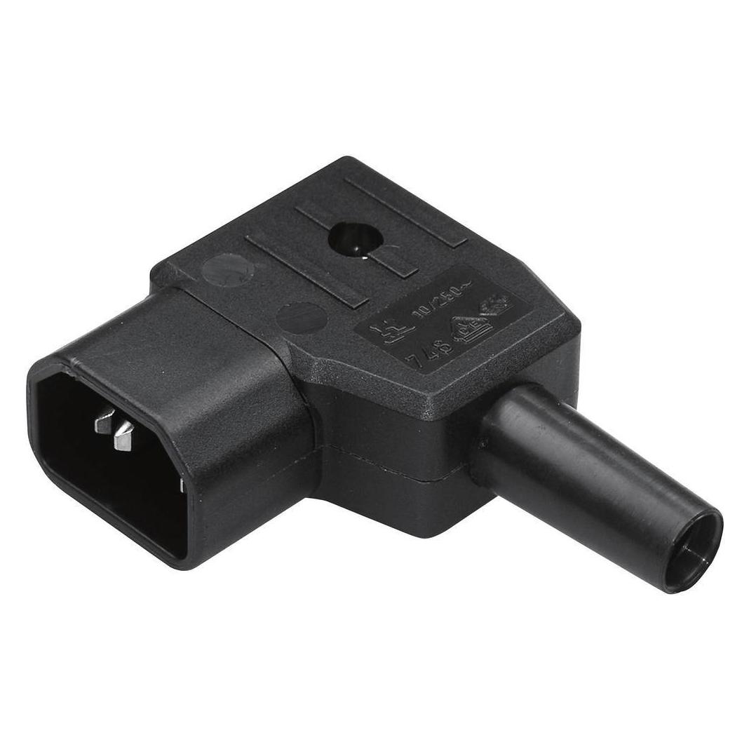 Kaiser 748/sw/C Kaltgeräte-Steckverbinder 748 Stecker, gewinkelt Gesamtpolzahl: (748/sw/C)