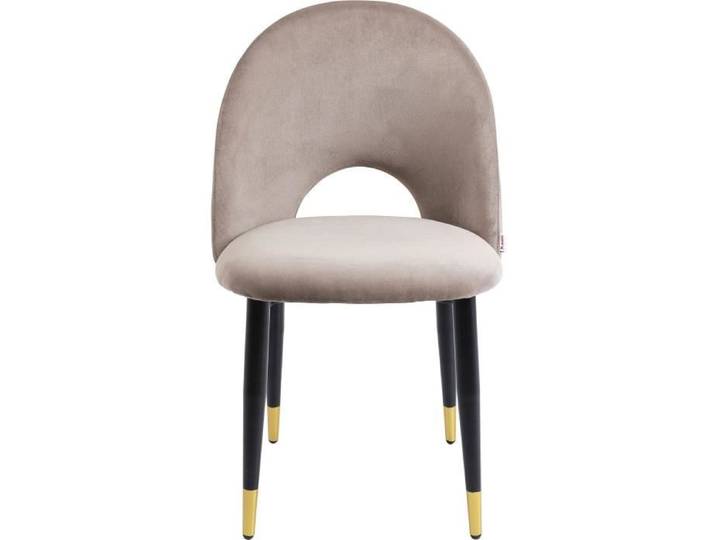 Chaise Iris velours taupe Kare Design