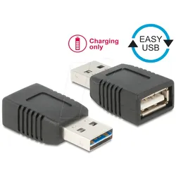 DELOCK 65965 - Adapter USB 2.0-A Stecker > USB 2.0-A Buchse nur Ladefunktion