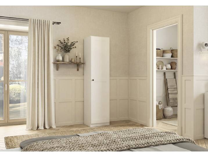 Drehtürenschrank Skagen 47cm Weiß Premium