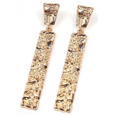 Paar Ohrstecker FIRETTI "langes Design", gold (metallfarben, gelbgoldfarben), Ohrringe, Damen, Metall