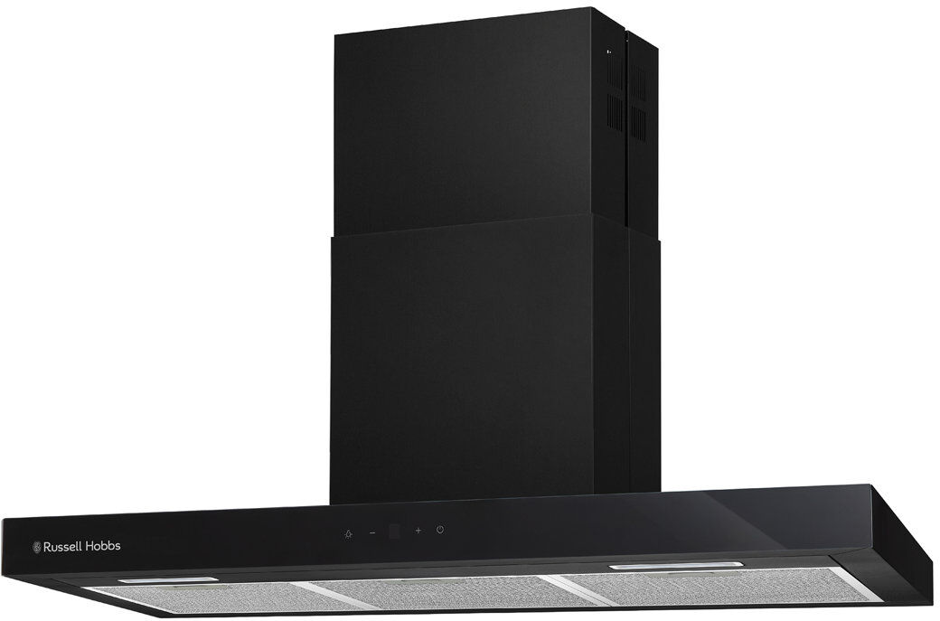Russell Hobbs Rhgch903b 90cm T-shaped Chimney Cooker Hood Black Black 90cm W X 50cm D