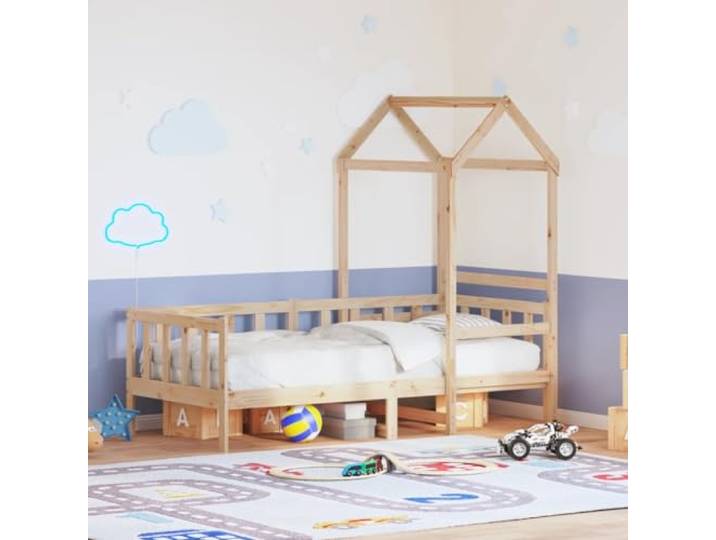 XGWKCNV Möbel Select-Day Bett mit Dach ohne Matratze 90x190 cm Einzelbett Massivholz