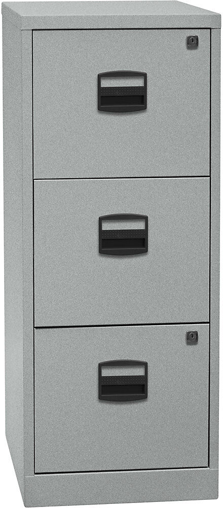 Hängeregistraturschrank PFA, 3 Schübe, silber BISLEY