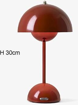 Uplifted Finds Minimalist Creative Flower Bud LED Table Lamp For Bedroom And Office Decor wine Red