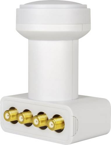 MegaSat HD-Profi Quad-LNB Teilnehmer-Anzahl: 4 Feedaufnahme: 40 mm vergoldete Anschlüsse, Wetterschutz Weiß