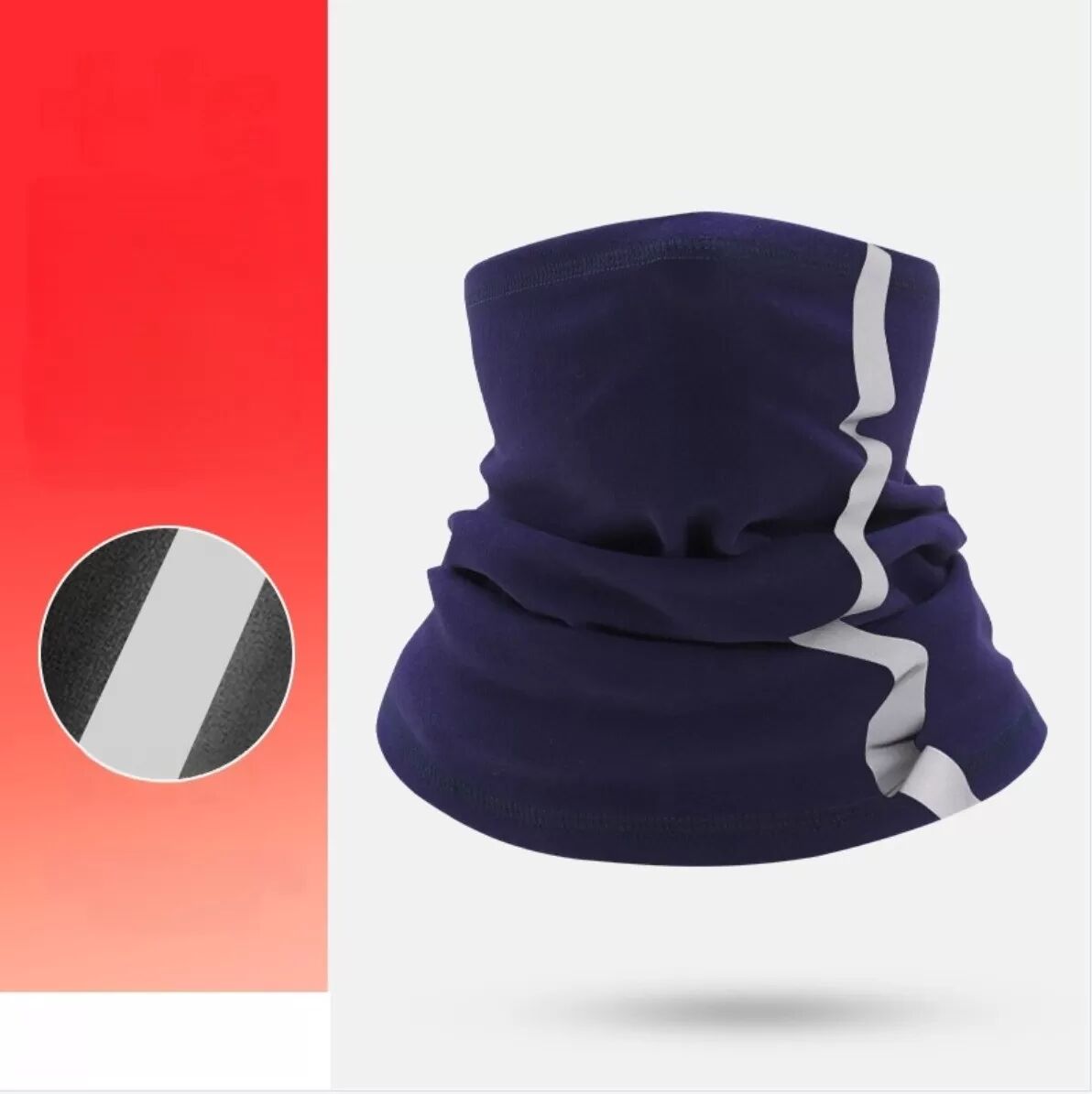 INF Cache-Cou Coupe-Vent Réfléchissant - Couvre-Visage Thermique en Polaire pour Hiver Bleu marine