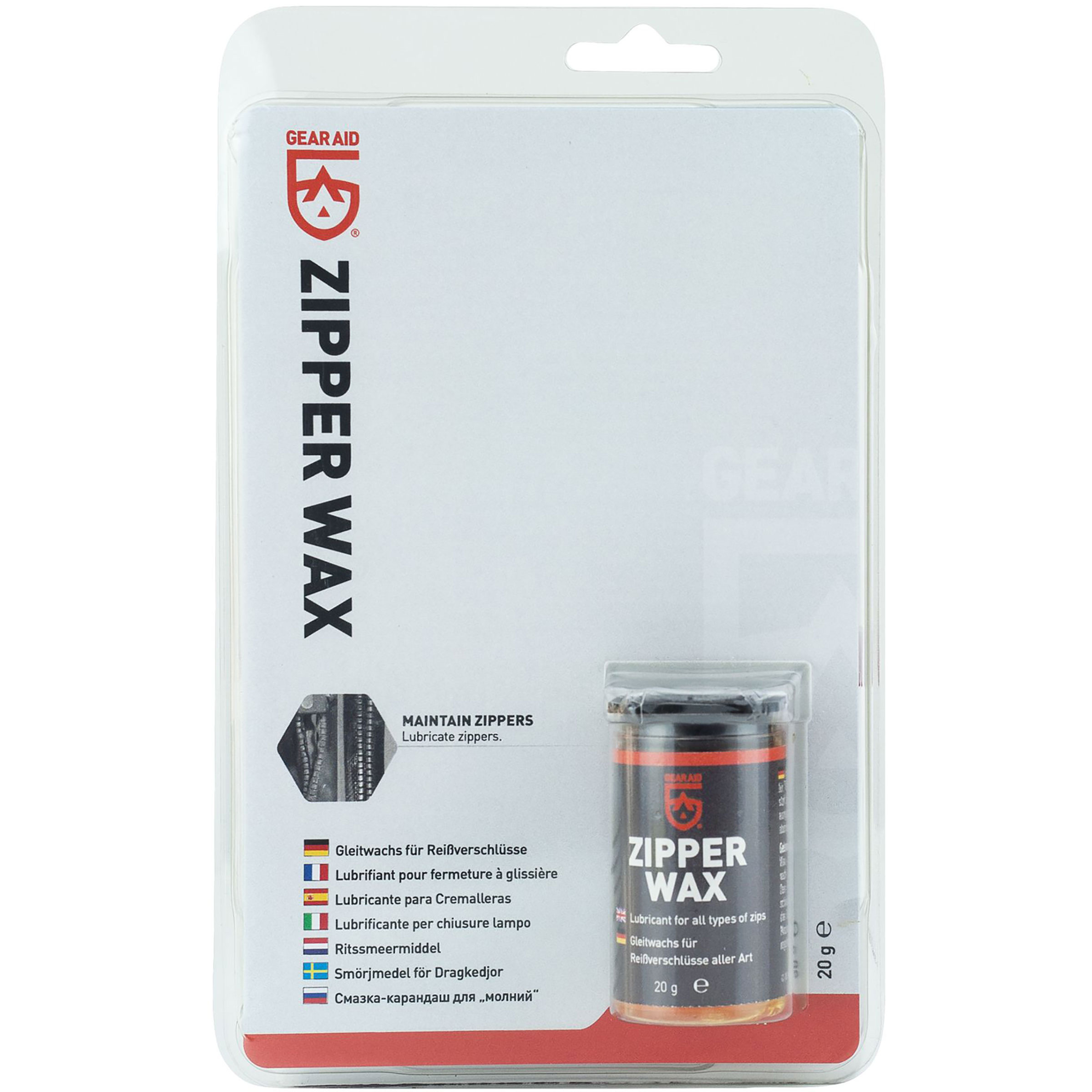 GearAid Zipper Wax Reparatur & Ersatzteile schwarz Größe 20 g
