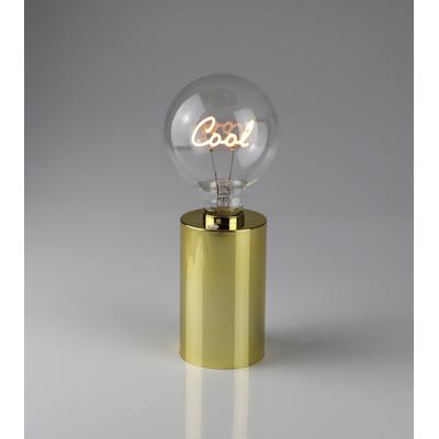 LED Dekoobjekt AM DESIGN "Glühbirne mit Cool Schriftzug", gold, H:22,5cm L:9,5cm, Leuchten, 9,5x22,5 cm