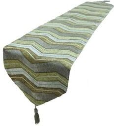 Violet Linen Luxurious Indiana Chenille, 13 Inch by 70 Inch, Decorative Table Runners