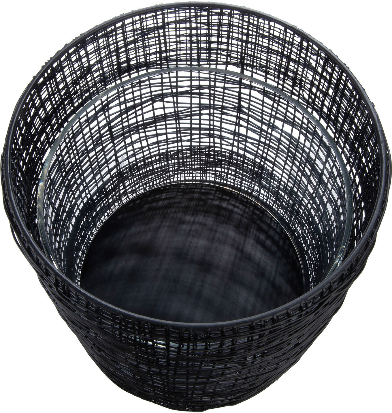 Windlicht CASABLANCA BY GILDE "Windlicht Welding", schwarz, B:19cm H:21cm T:19cm Ø:19cm, Metall, Kerzenhalter, Windlicht, mit Glaseinsatz schwarz B/H/T: 19cm x 21cm x 19cm