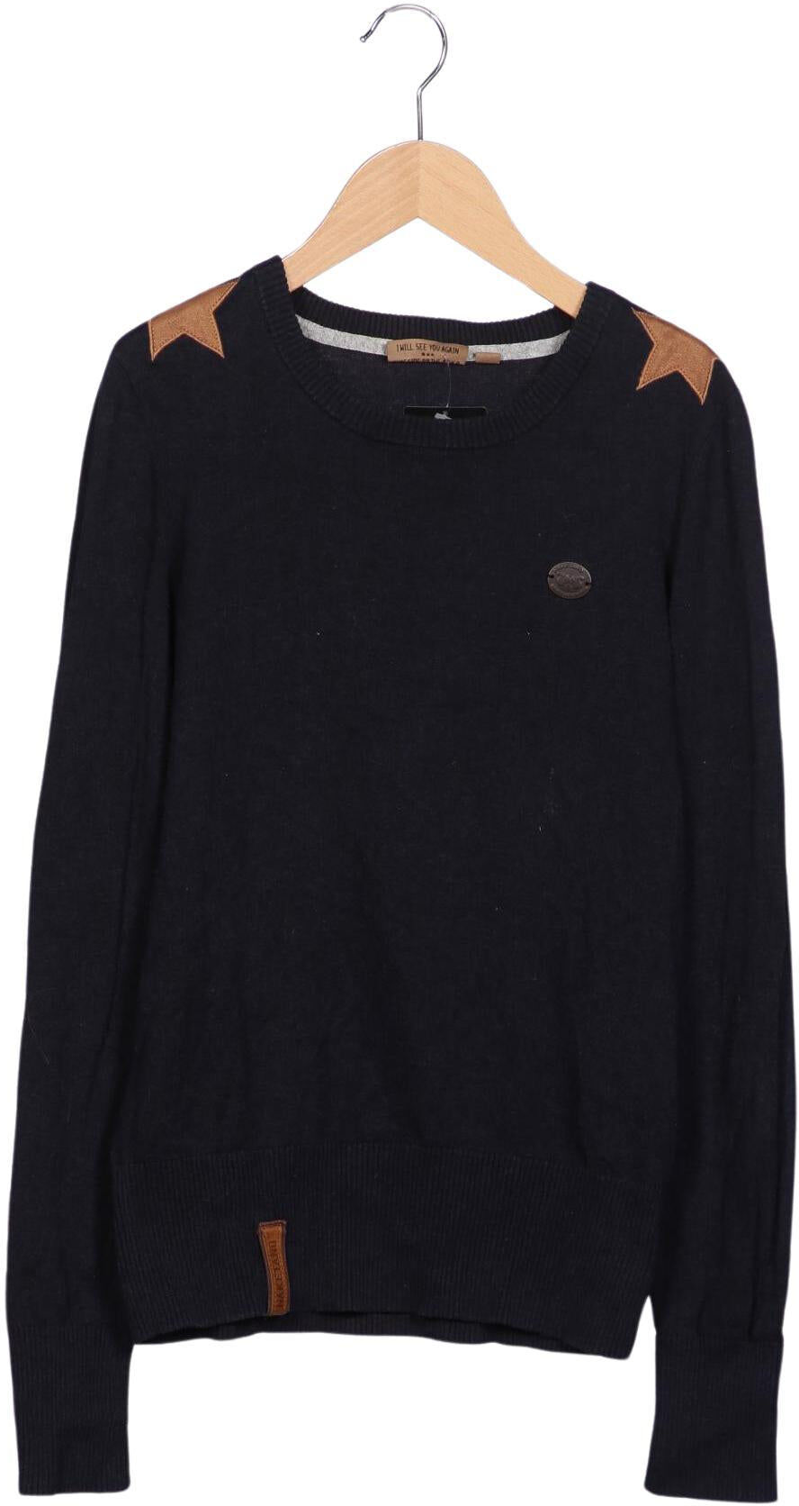 Naketano Damen Pullover, Marineblau, Gr. L, Baumwolle - Second Hand