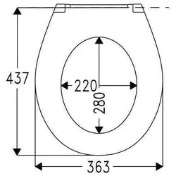 Hamberger HARO WC-Sitz Lago weiß Bügelscharnier Edelstahl B0302Y
