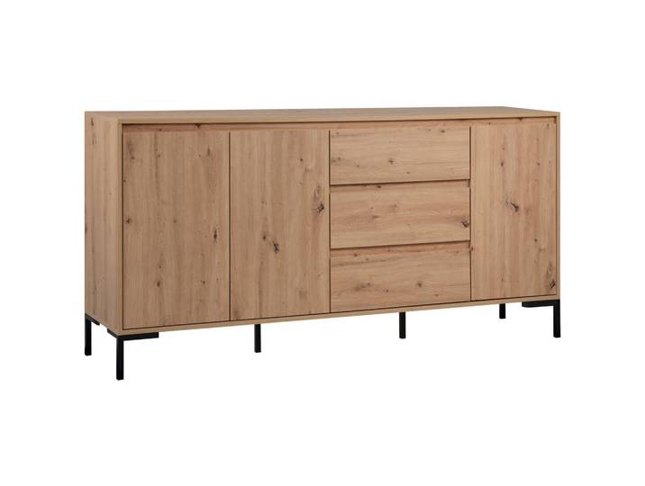 Finori Korsika 51A Sideboard Holz Artisan Oak, stilvolles Design, 178,5 cm breit, eleganter Stauraum