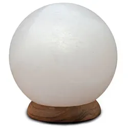 Beleuchteter Salzkristall PLANET, White Line