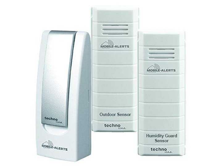 techno line MA 10012 Zusatzsensoren -Set für das Mobile Alerts System, 4 x 2 x 12,5 cm, weiß, 4x2x12.5 cm