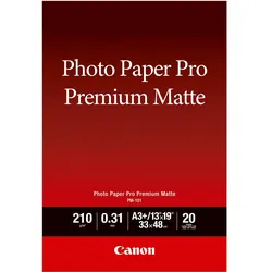 Canon PM-101 Premium (210 g/m2, A3+, 20 Stk.), Fotopapier, Weiss