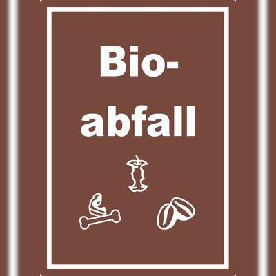 HB-Druck Bioabfall Mülltrennung Aufkleber Text Symbol Essen A6 (105x148mm)