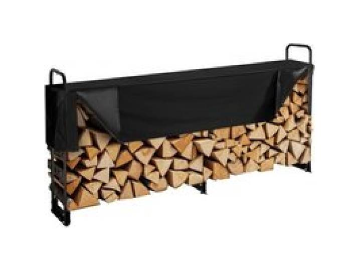 VEVOR Range Bûches Extérieur 259x36x117 cm Abri Bois de Chauffage avec Couverture Imperméable 600D Oxford Porte-bûches pour Cheminée Support de Bûche Intérieur pour 1/2 de Corde de Bois de Chauffage