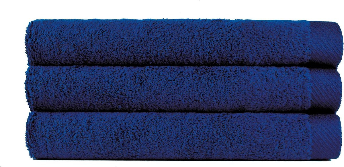Set van 6 Uni Alpha gastendoeken, Marine Donkerblauw, 30 x 50 cm