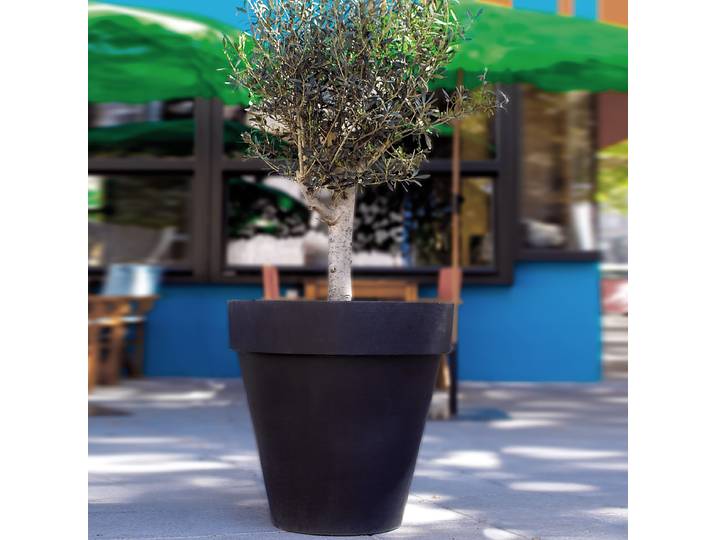 Outdoor Pflanztopf Letta 70 x 67 x 70cm Schwarz