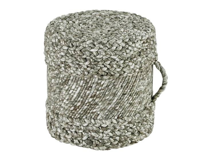 Pouf Copa Ø 40cm Grau/Grau/Weiß